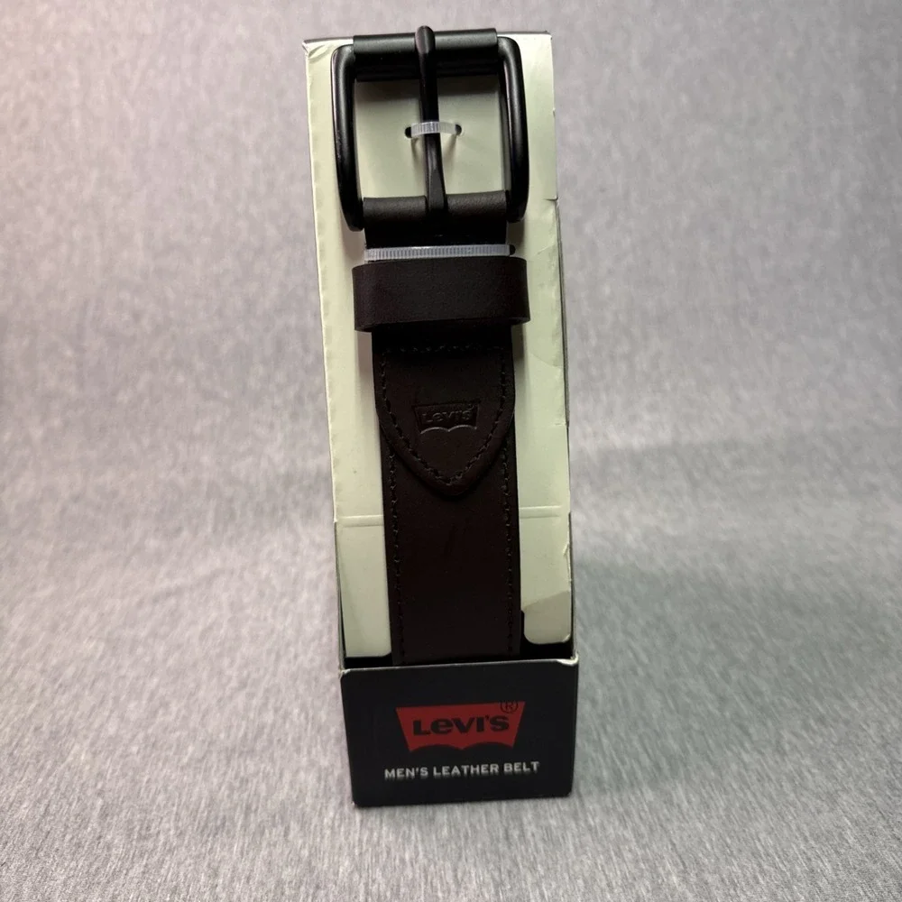 Levi's Men's Dress Brown Belt Buckle Adjustable Size XL 42-44 New